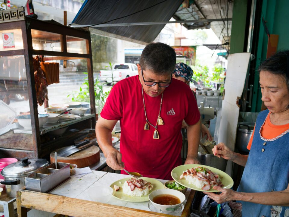 Local food stall serving Malay cuisine near Kampung Genting